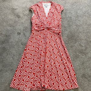 Liz Claiborne Orange and White Dress - perfect for game day!